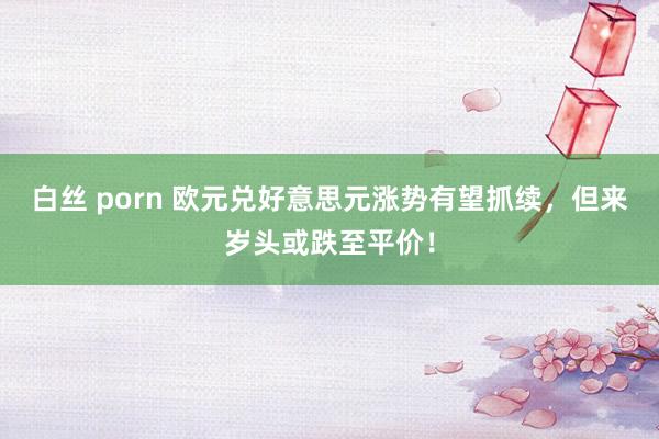 白丝 porn 欧元兑好意思元涨势有望抓续，但来岁头或跌至平价！