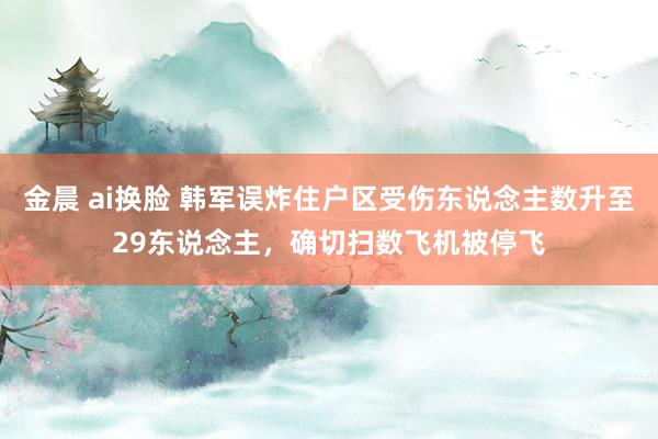金晨 ai换脸 韩军误炸住户区受伤东说念主数升至29东说念主，确切扫数飞机被停飞