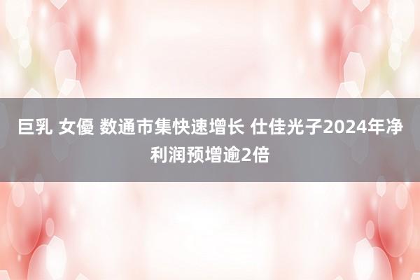 巨乳 女優 数通市集快速增长 仕佳光子2024年净利润预增逾2倍